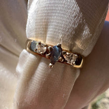 Load image into Gallery viewer, 14k Yellow Gold .15ct Natural Alexandrite & Diamond Ring Size 4.25 Wedding Ring