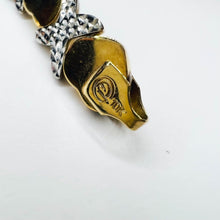 Load image into Gallery viewer, 10k Yellow Gold 8.5mm XO Love Tennis Bracelet 7.15" Two Tone White Gold 7g