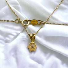 Load image into Gallery viewer, 14k Yellow Gold 1/4ct Solitaire Natural Diamond Necklace 20" Solid 585 Gold