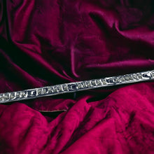 Load image into Gallery viewer, 14k White Gold Diamond Bracelet 7.25" 1/2cttw Diamond Panel Tennis Bracelet 2.5g