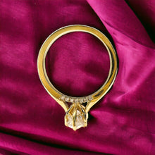 Load image into Gallery viewer, 10k Yellow Gold Diamond Moissanite Hidden Halo Engagement Ring Size 5.75 2.3g Marquise Cut Wedding Ring Micro Pave Halo Diamond Ring