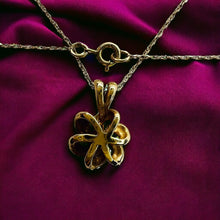 Load image into Gallery viewer, Antique 14k Gold .10 Carat Old Mine Cut Diamond Necklace 18" Victorian Love Knot