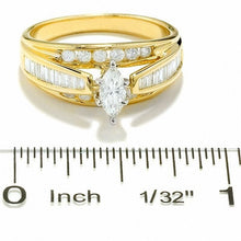 Load image into Gallery viewer, 14K Yellow Gold 1CT Marquise Diamond Solitaire Engagement Wedding Ring Size 5.5