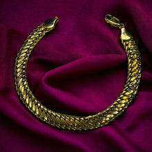 Load image into Gallery viewer, 14k Gold Double Row Cuban Link Bracelet 7mm Fancy Link Bracelet 7.5" 5.5g