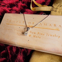 Load image into Gallery viewer, 10k White Gold 1/4ct Solitaire Natural Diamond Necklace 19" Anniversary Gift