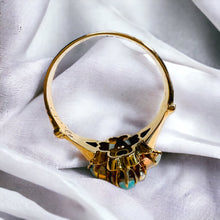 Load image into Gallery viewer, Antique 10k Yellow Gold Opal Seed Pearl Ring Size 5.5 Victorian Estate 2.15g