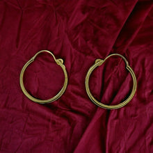 Load image into Gallery viewer, 14k Gold Hoop Earrings 16mm French Hook Mini Hoops Dainty Minimalist Earrings