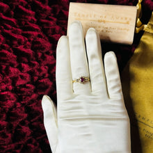 Load image into Gallery viewer, 14k Gold Natural Ruby Ring Sz 8 Oval Cut Ruby & Halo Diamond Ring 2/3CTTW 2g