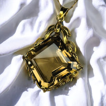 Load image into Gallery viewer, 18k Gold Antique Citrine Necklace 29" Art Nouveau Hawaiian Heirloom 14.7g