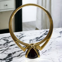 Load image into Gallery viewer, 10k Yellow Gold 2 Carat Garnet Ring Size 9.25 Natural Garnet Solitaire Ring 2g