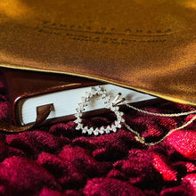 Load image into Gallery viewer, 10k Yellow Gold .75CTW Cluster Heart Diamond Necklace 18" Romantic Pendant 2.3g