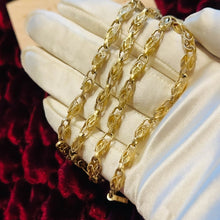 Load image into Gallery viewer, 14k Yellow Gold Antique Turkish Link Chain Necklace 17.5" 4.5mm Solid Gold 17.5g