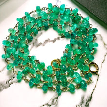 Load image into Gallery viewer, Would make a great Christmas Gift, Valentines Day Gift, anniversary gift for wife, girlfriend, etc! We also sell 10k, 18k, and 14k jewelry, engagement rings, wedding rings, promise rings, Christmas gifts, April birthstone rings, birthday gifts, Valentine’s Day gifts, fall fashion jewelry, diamond rings, sapphire jewelry, ruby & emerald pendants, necklaces, bracelet, earrings, chain, luxury, Mothers Day Gift,May Birthstone, 14k Yellow Gold Emerald Necklace Natural Earth Mined Columbian Emerald Ancient Egypt