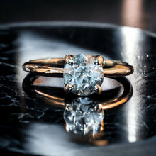 Load image into Gallery viewer, Antique White Sapphire Ring Size 6.75 14k White Gold 1.61CT Edwardian Old Mine