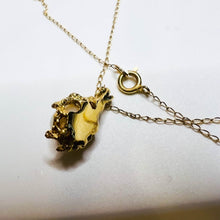 Load image into Gallery viewer, 14k Yellow Gold Antique Brutalist Pearl Necklace 18" Free Form Baroque Pearl 2g