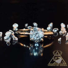 Load image into Gallery viewer, Antique White Sapphire Ring Size 6.75 14k White Gold 1.61CT Edwardian Old Mine