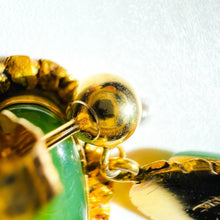 Load image into Gallery viewer, Alaskan Gold Nugget Jade Earrings 5.5cttw 10k Gold Antique Dangle Earrings 5.1g