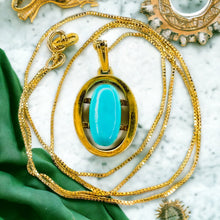 Load image into Gallery viewer, engagement rings rings watch gold diamond choker wedding rings pearl jewellery promise rings earrings bracelet necklace cz silver jewelry stores diamond rings charms mens wedding bands pendant bangles gold chain beads jared jewelry diamond earrings Anniversary Gift for Wife Best GIft for Mermaid Necklace Persian Turquoise Sleeping Beauty Turquoise 14k Gold Necklace Oval Antique Jewelry