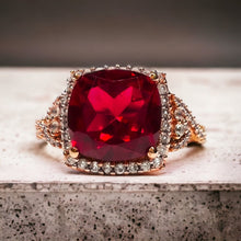 Load image into Gallery viewer, 10k gold ruby ring promise ring romantic gift for wife anniversary gift best gift for mothers day for valentines day fast shipping real ruby ring diamond halo ring halo diamond twist ring rose gold ring 10k gold 14k gold engagement rings rings watch gold diamond choker wedding rings pearl jewellery promise rings earrings bracelet necklace cz silver jewelry stores diamond rings charms mens wedding bands pendant bangles gold chain beads jared jewelry diamond earrings