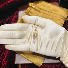 Load image into Gallery viewer, Solid 14k Yellow Gold Amethyst & Moonstone Necklace 16" Crystal Spike 3.1g