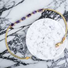 Load image into Gallery viewer, 14k Gold Tennis Bracelet 10k Yellow Gold Amethyst Bracelet Bismark Bismarck Link Bracelets Real Gold BRacelets for Women February Birthstone Jewelry Anniversary Gift for Wife For Girlfriend engagement rings rings watch gold diamond choker wedding rings pearl jewellery promise rings earrings bracelet necklace cz silver jewelry stores diamond rings charms mens wedding bands pendant bangles gold chain beads jared jewelry diamond earrings