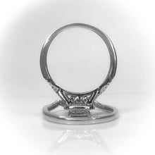 Load image into Gallery viewer, 10k White Gold Square Pave Diamond Ring Bridal Set Size 6.25 1/3ctw Twist Shank