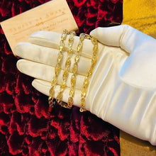 Load image into Gallery viewer, 14k Yellow Gold Antique Turkish Link Chain Necklace 17.5" 4.5mm Solid Gold 17.5g