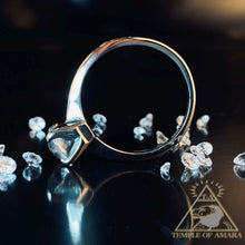 Load image into Gallery viewer, Antique White Sapphire Ring Size 6.75 14k White Gold 1.61CT Edwardian Old Mine