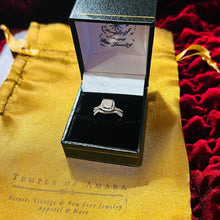Load image into Gallery viewer, 10k White Gold Square Pave Diamond Ring Bridal Set Size 6.25 1/3ctw Twist Shank