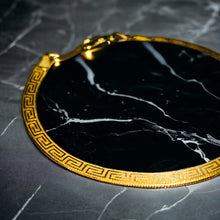 Load image into Gallery viewer, 14k Yellow Gold 10k Gold Greek Key Herringbone Bracelet Solid Gold Bracelet for Women Unisex Exotic Ancient Greece Egyptian engagement rings rings watch gold diamond choker wedding rings pearl jewellery promise rings earrings bracelet necklace cz silver jewelry stores diamond rings charms mens wedding bands pendant bangles gold chain beads jared jewelry diamond earrings Anniversary Gift for Wife Best GIft for Cleopatra