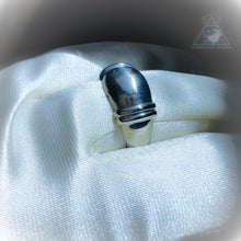 Load image into Gallery viewer, 10k White Gold Ring Size 7 Shrimp Ring Modern Brushed Gold Dinner Ring 2.5g