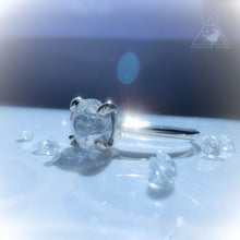 Load image into Gallery viewer, Antique White Sapphire Ring Size 6.75 14k White Gold 1.61CT Edwardian Old Mine