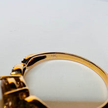 Load image into Gallery viewer, 10K Rose Gold Morganite & Diamond Twist Ring Size 10.5 Round Cut 2.3g