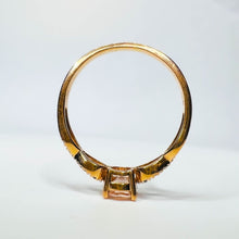 Load image into Gallery viewer, 10K Rose Gold Morganite & Diamond Twist Ring Size 10.5 Round Cut 2.3g