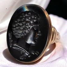 Load image into Gallery viewer, Georgian Carnelian Intaglio Gold Signet Ring 14k Gold Hercules Antique size 6.5
