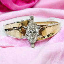 Load image into Gallery viewer, 10k Yellow Gold 1/5ct Marquise Diamond Engagement Ring Sz 5.5 Wedding Ring 1.6g
