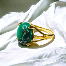 Load image into Gallery viewer, Antique 14k Gold Natural Turquoise Ring Sz 5.25 Victorian Era Cabochon Ring 2.2g Southwestern Cowgirl Cowboy Ring Rodeo Ring 585 Gold

