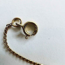 Load image into Gallery viewer, 14k Gold Vintage Flat Link Bracelet 7.5&quot; Fancy French Bracelet C1960 Estate 1.2g Mid Century Minimalist Infinity Link Curb Chain Bracelet
