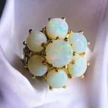 Load image into Gallery viewer, Antique 14k Yellow Gold Natural Opal Ring Size 7 2CT Victorian Era Vintage 4.1g
