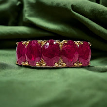 Load image into Gallery viewer, 10k Yellow Gold Natural Ruby Ring Size 9.25 3.35 CTTW Rubies Vintage Estate 2.9g
