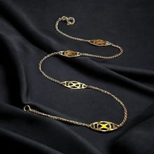 Load image into Gallery viewer, 14k Gold Vintage Flat Link Bracelet 7.5&quot; Fancy French Bracelet C1960 Estate 1.2g Mid Century Minimalist Infinity Link Curb Chain Bracelet
