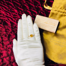 Load image into Gallery viewer, 14k Yellow Gold 1.5ct Citrine Diamond Ring Size 7 Vintage Cushion Cut 3 Stone 2g Natural Citrine Ring Anniversary Gift for Wife Estate
