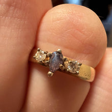 Load image into Gallery viewer, 14k Yellow Gold .15ct Natural Alexandrite &amp; Diamond Ring Size 4.25 Wedding Ring
