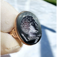 Load image into Gallery viewer, Georgian Carnelian Intaglio Gold Signet Ring 14k Gold Hercules Antique size 6.5
