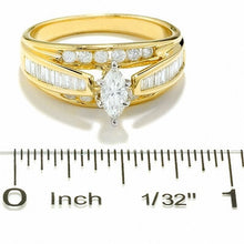 Load image into Gallery viewer, 14K Yellow Gold 1CT Marquise Diamond Solitaire Engagement Wedding Ring Size 5.5
