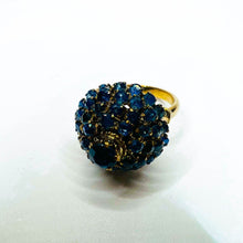 Load image into Gallery viewer, 14k Yellow Gold 3.6cttw Natural Blue Sapphire Tiered Harem Ring Size 6 4.6g
