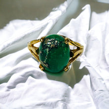 Load image into Gallery viewer, Antique 14k Gold Natural Turquoise Ring Sz 5.25 Victorian Era Cabochon Ring 2.2g Southwestern Cowgirl Cowboy Ring Rodeo Ring 585 Gold
