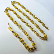 Load image into Gallery viewer, 14k Yellow Gold Antique Turkish Link Chain Necklace 17.5&quot; 4.5mm Solid Gold 17.5g
