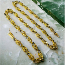 Load image into Gallery viewer, 10k, 18k, and 14k jewelry, engagement rings, wedding rings, promise rings, Christmas gifts, April birthstone rings, birthday gifts, Mother&#39;s Day gifts, fall fashion jewelry, diamond rings, sapphire jewelry, ruby &amp; emerald pendants, necklaces, 14k Yellow Gold Turkish Link Necklace Solid Gold Antique Necklace Vintage Necklaces 
