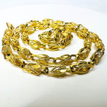 Load image into Gallery viewer, 14k Yellow Gold Antique Turkish Link Chain Necklace 17.5&quot; 4.5mm Solid Gold 17.5g
